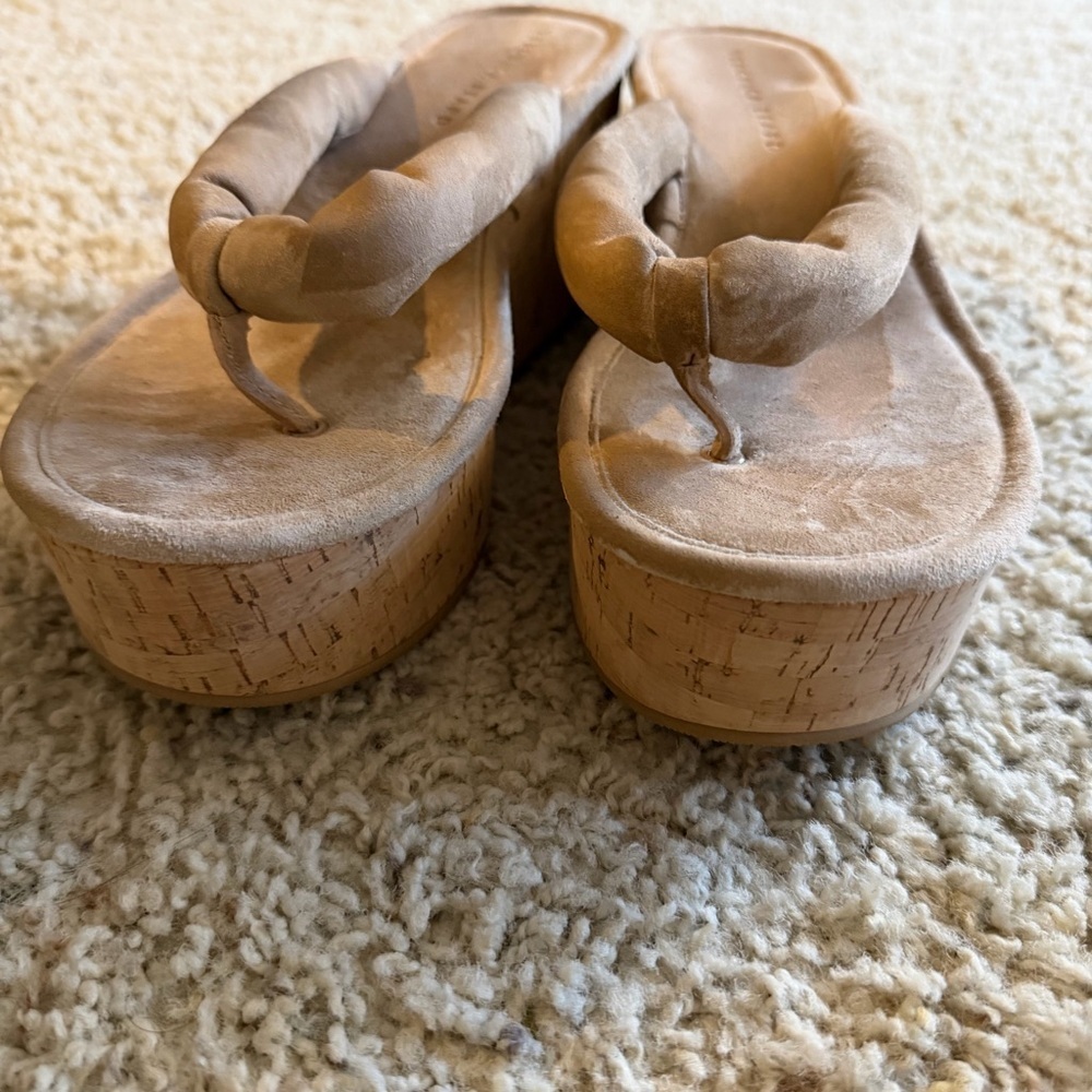 Veronica Beard Geno Cork Platform Thong Sandals Women's 9.5 Slip On - Picture 4 of 6